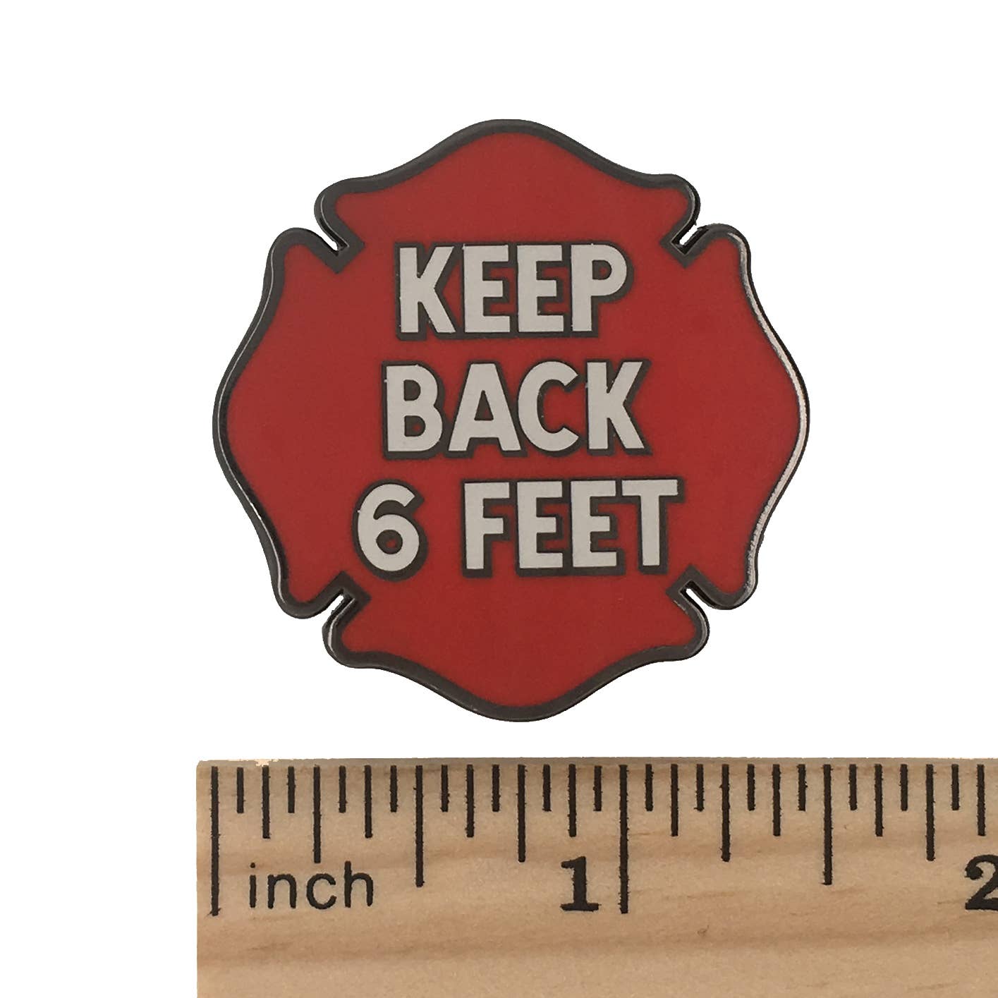 Keep Back 6 Feet Pin