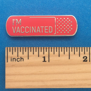 I'm Vaccinated Bandage Pin
