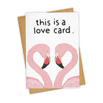 Load image into Gallery viewer, Flamingo Love Card