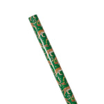 Load image into Gallery viewer, Christmas Leopards Gift Wrapping Paper in Dark Green