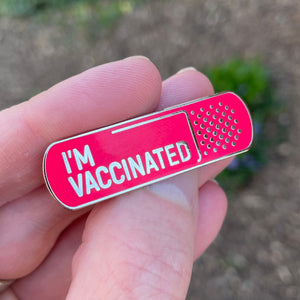 I'm Vaccinated Bandage Pin