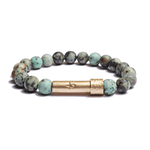 Load image into Gallery viewer, Wishbeads African Turquoise Bracelet - Positivity + Purpose - Wanderlustre