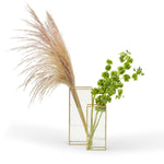 Load image into Gallery viewer, Windows Square Vases with Gold Metal Trim