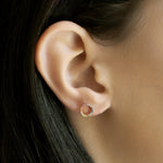 Load image into Gallery viewer, Rainbow Open Circle Stud Earrings