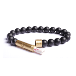 Load image into Gallery viewer, Wishbeads Matte Black Onyx Bracelet - Protection + Healing - Wanderlustre