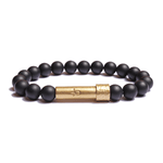 Load image into Gallery viewer, Wishbeads Matte Black Onyx Bracelet - Protection + Healing - Wanderlustre