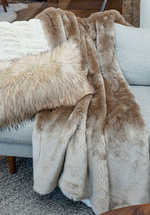 Load image into Gallery viewer, Couture Collection Champagne Mink Faux Fur Throw