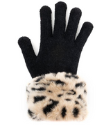 Load image into Gallery viewer, Faux Fur-Trimmed Tech Gloves
