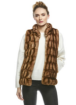 Load image into Gallery viewer, Toffee Mink Couture Faux Fur Hook Vest