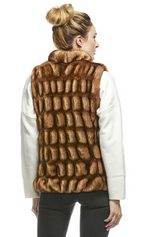 Load image into Gallery viewer, Toffee Mink Couture Faux Fur Hook Vest
