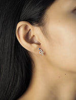 Load image into Gallery viewer, Snake with Blue Montana Eyes Stud Earrings
