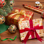 Load image into Gallery viewer, Viennese Nouveau Embossed Gift Wrapping Paper on Gold Foil