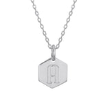 Load image into Gallery viewer, Stella &amp; Ruby Monogram Initial Necklace - Rhodium
