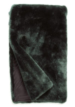 Load image into Gallery viewer, Couture Collection Emerald Green Mink Faux Fur Throw