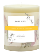 Load image into Gallery viewer, Rosy Rings Lemon Blossom &amp; Lychee Round Botanical Candle

