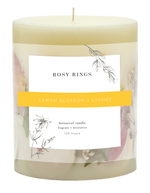 Load image into Gallery viewer, Rosy Rings Lemon Blossom & Lychee Round Botanical Candle
