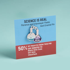 Science is Real Flasks Pin