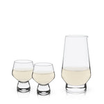 Load image into Gallery viewer, 3-Piece Footed Crystal Daiginjo Sake Set
