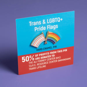 Trans and LGBTQ+ Pride Flag Pin