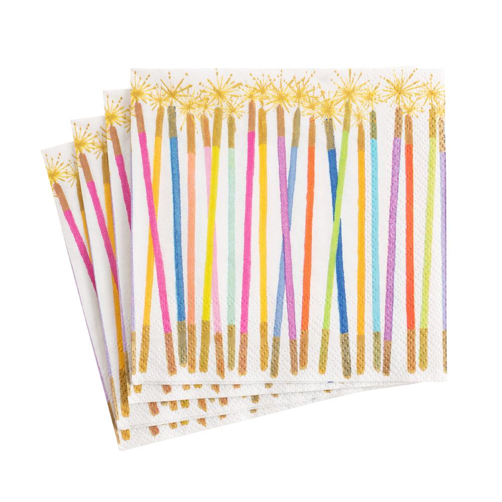 Party Candles Paper Cocktail Napkins (pack of 20)