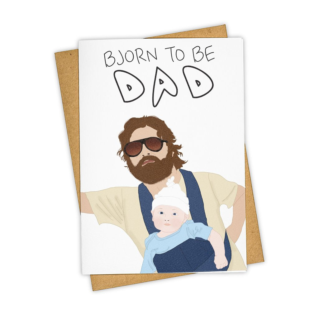 The Hangover Bjorn to Be Dad Card