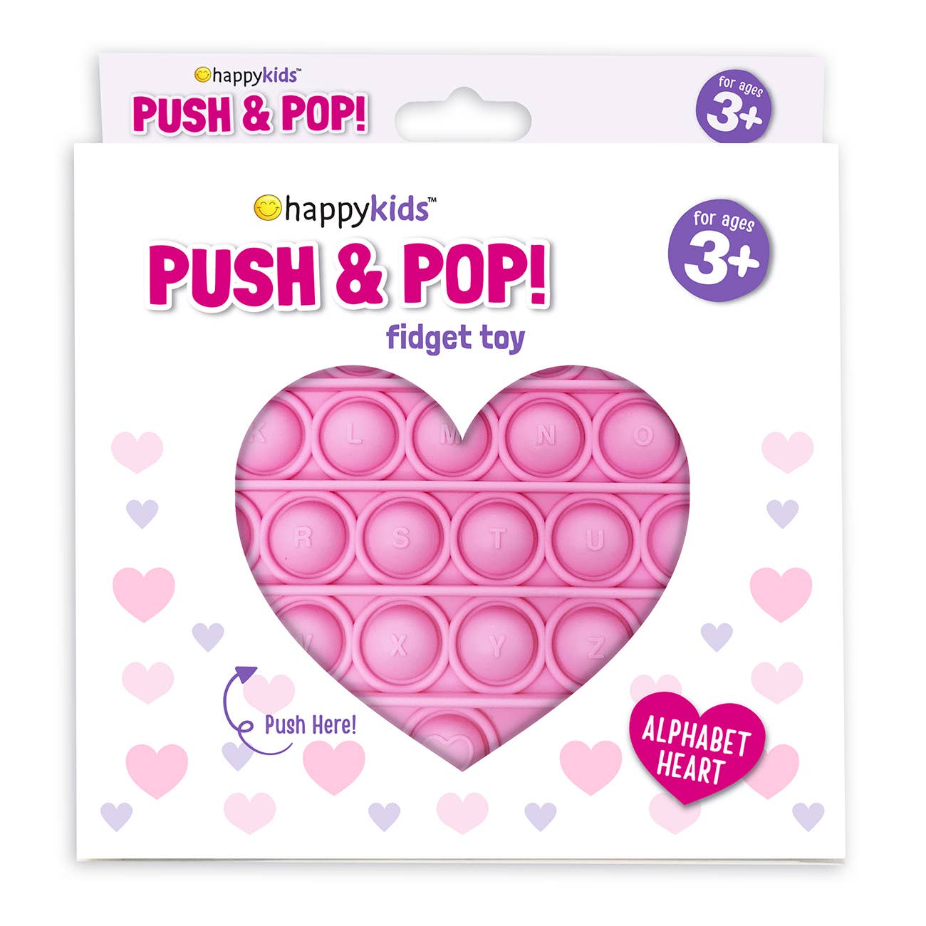 Pink Heart Push & Pop Fidget Toy