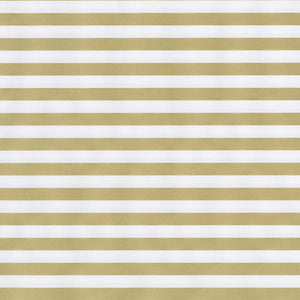 Club Stripe Reversible Gift Wrapping Paper in Gold and Silver - Wanderlustre