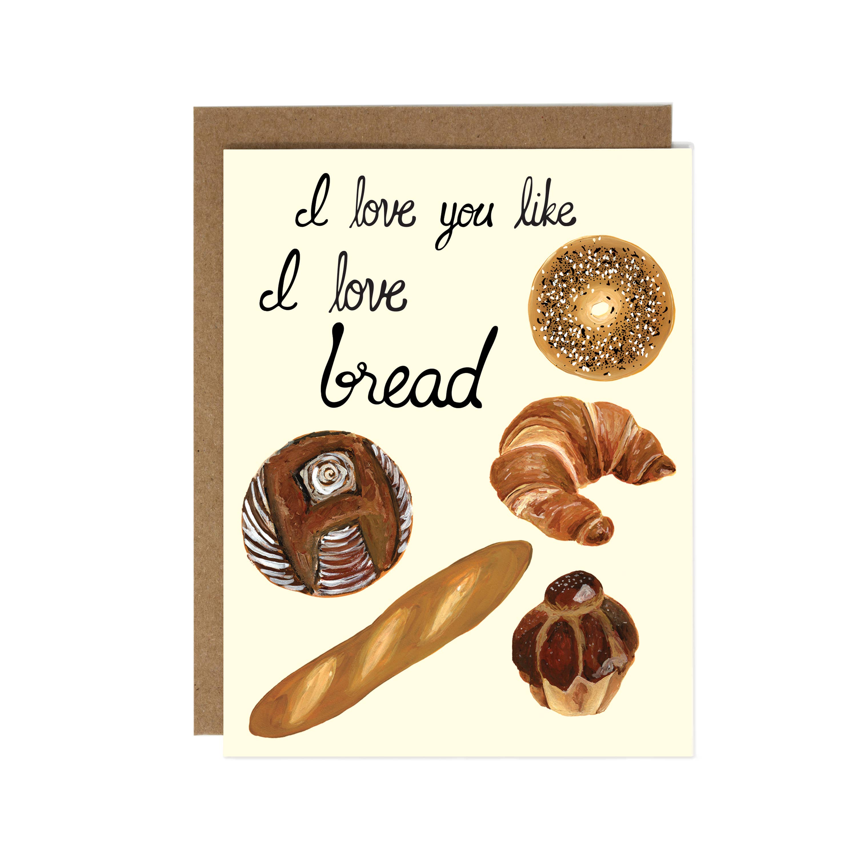 I Love Bread Card