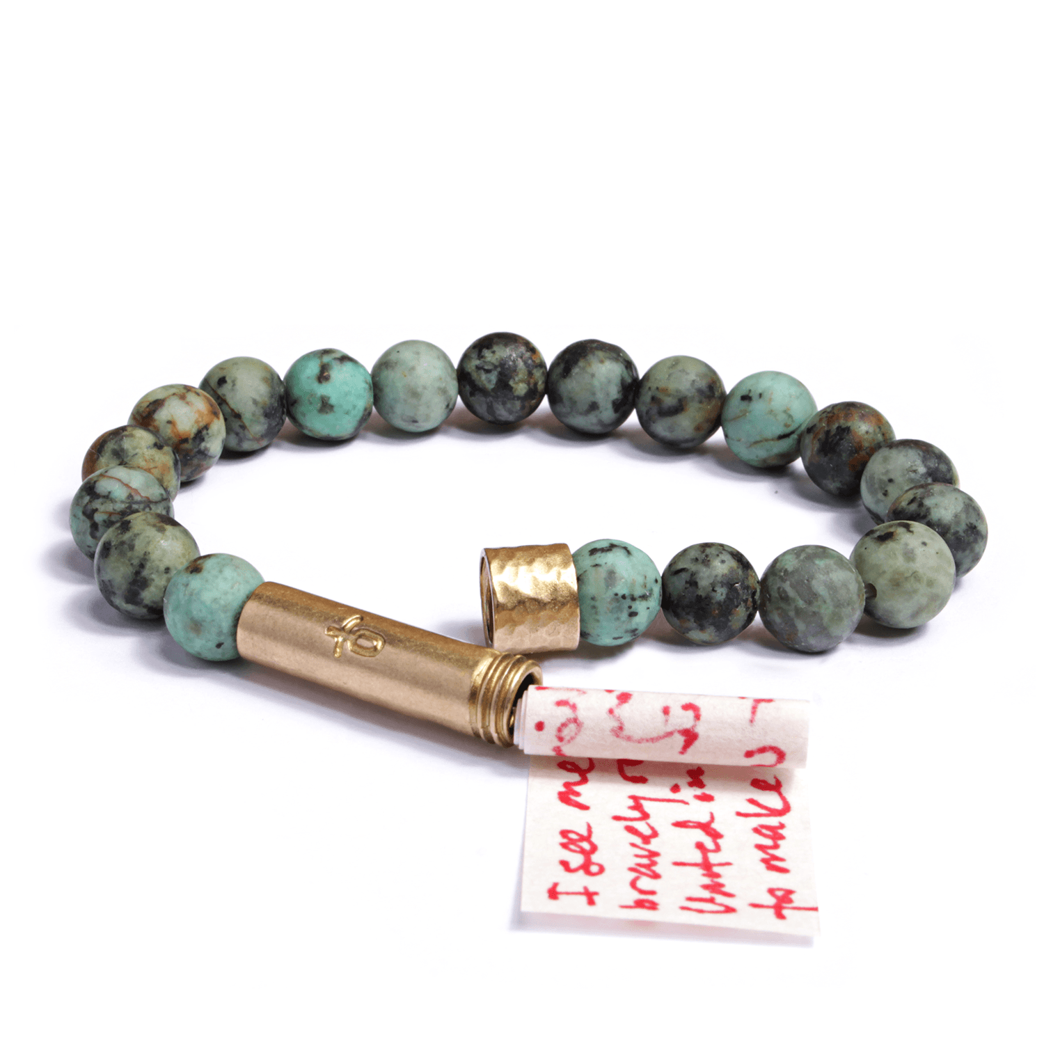 Wishbeads African Turquoise Bracelet - Positivity + Purpose - Wanderlustre