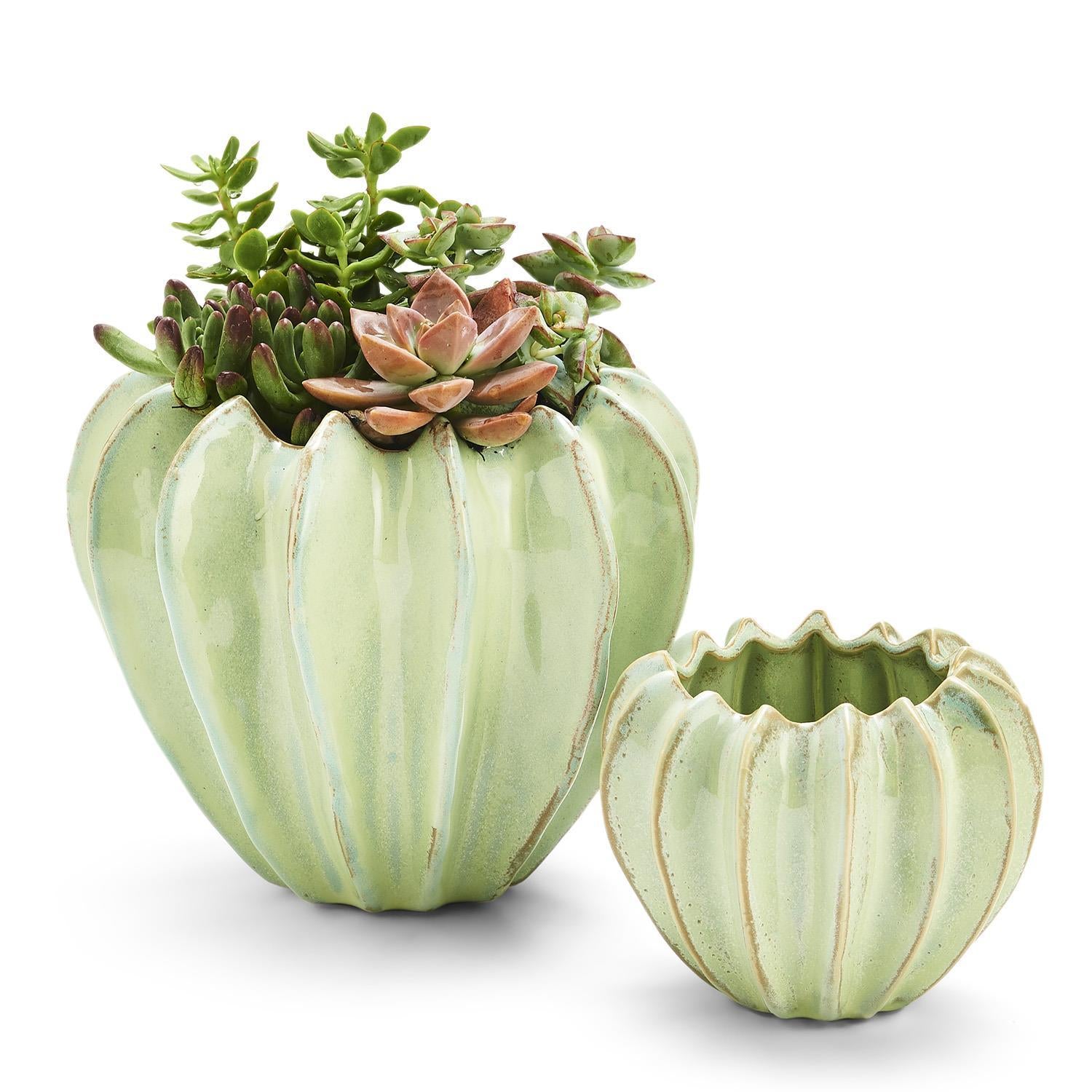 Celadon Gourd Planter / Vase - Wanderlustre