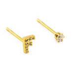 Load image into Gallery viewer, TAI Pave Initial Earrings - Wanderlustre
