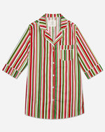 Load image into Gallery viewer, Candy Cane Stripe Sleep Shirt - Peppermint
