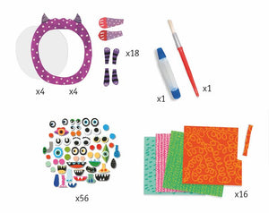 Happy Monsters Collage Kit by Djeco