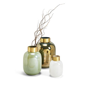 Luxe Vases with Golden Collar