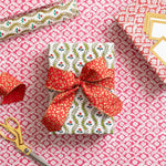 Load image into Gallery viewer, Domino Paper Holly Reversible Gift Wrapping Paper

