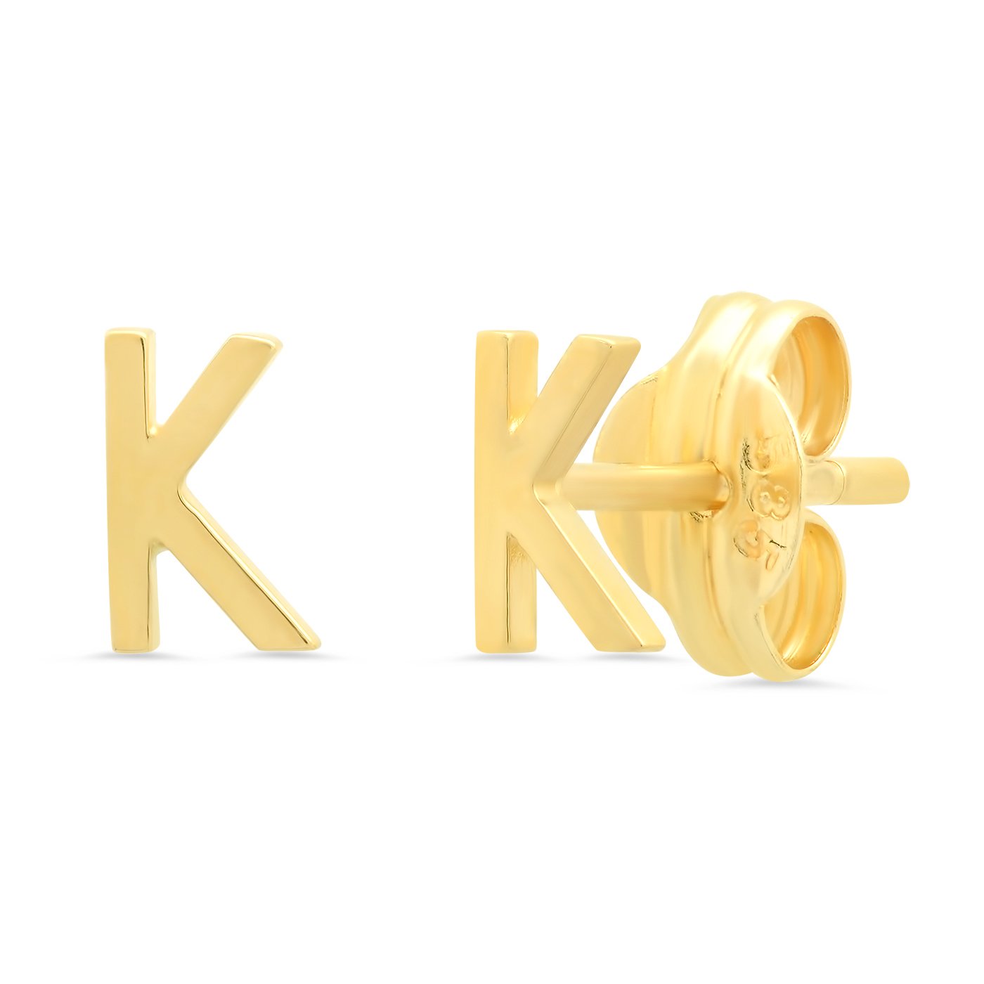 TAI 14K Gold Initial Stud Earrings (sold individually)