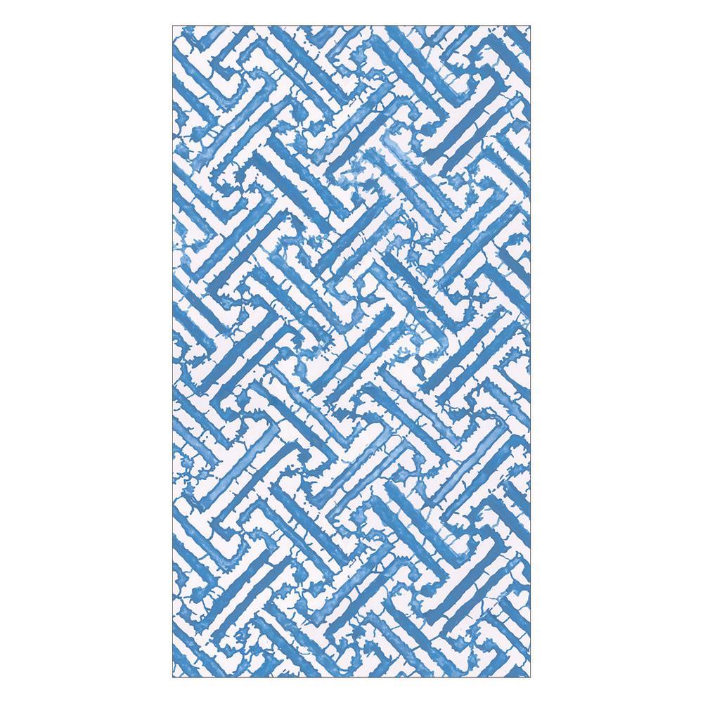 Fretwork Paper Guest Towel Napkins in Blue (pack of 15)