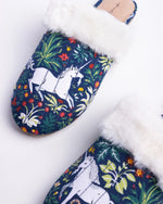 Load image into Gallery viewer, Unicorn Garden Quilted Slide Slipper

