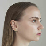 Load image into Gallery viewer, Gold Vermeil 4 Stone CZ and Opal Crawler Earrings
