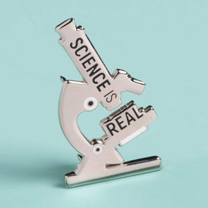 Science is Real Microscope Pin - Wanderlustre