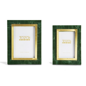 Green and Gold Photo Frames