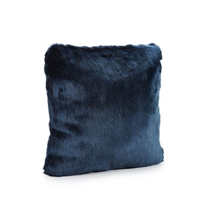 Couture Collection Steel Blue Mink Faux Fur Pillow