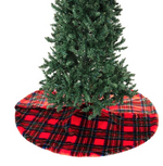 Load image into Gallery viewer, Red Plaid Faux Fur Tree Skirt
