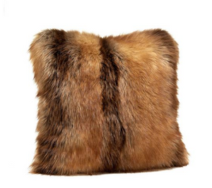 Limited Edition Red Fox Faux Fur Pillow