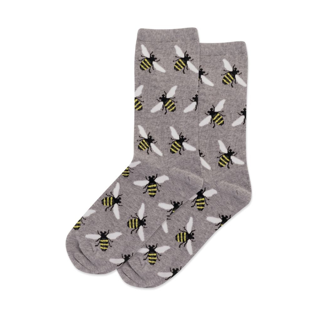 Women's Bees Crew Socks - Wanderlustre
