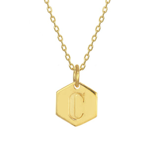 Stella & Ruby Monogram Initial Necklace - Gold
