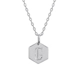 Load image into Gallery viewer, Stella &amp; Ruby Monogram Initial Necklace - Rhodium

