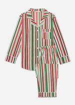 Load image into Gallery viewer, Candy Cane Stripe Long Sleep Set - Peppermint
