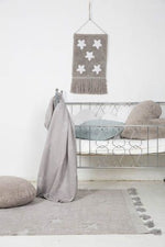Load image into Gallery viewer, Hippy Stars Washable Rug - Grey - Wanderlustre
