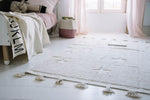 Load image into Gallery viewer, Hippy Stars Washable Rug - Natural - Wanderlustre
